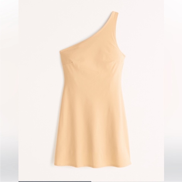 Abercrombie & Fitch Dresses & Skirts - Abercrombie Traveler Dress one shoulder exercise workout pockets shorts peach